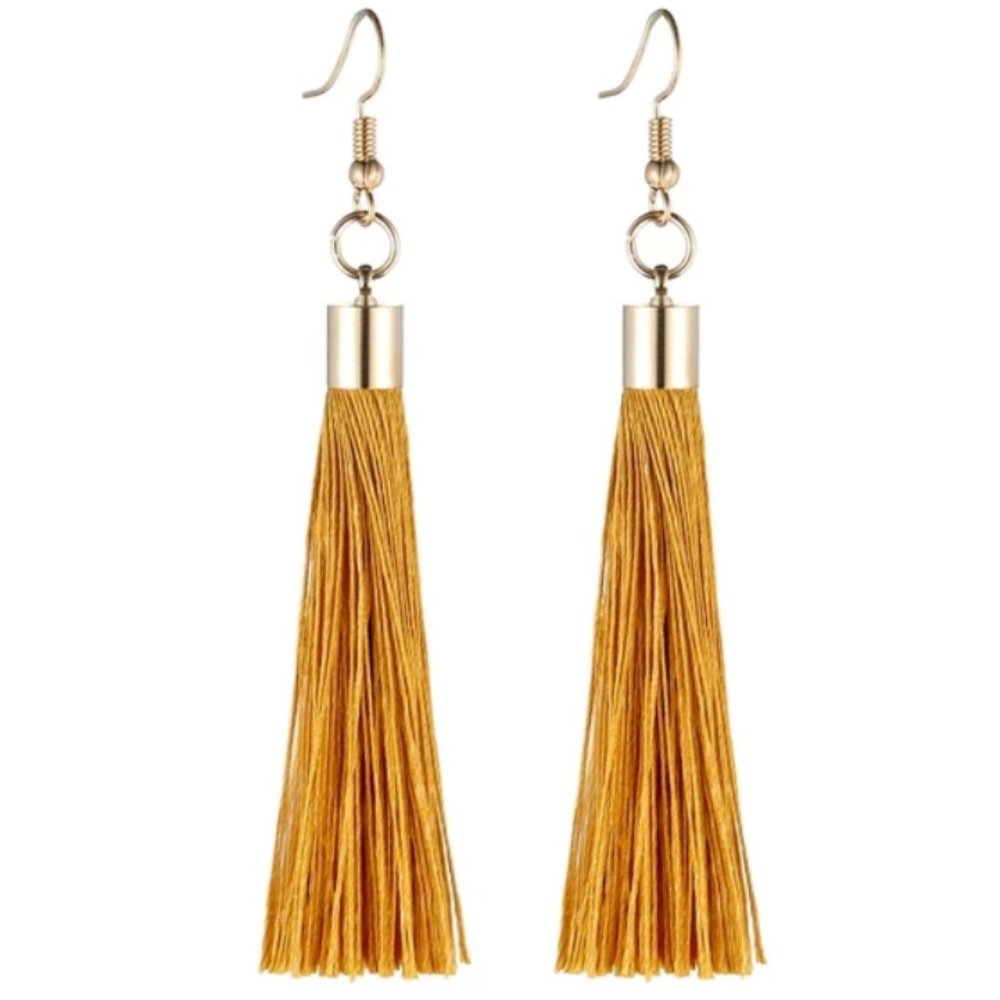 Boho Bohemian Hippie Fringe Tassel Earrings Drop Hanging Dangling Earrings